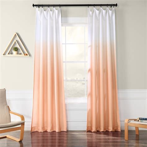 Exclusive Fabrics Ombre Faux Linen Semi Sheer Curtain - Walmart.com - Walmart.com