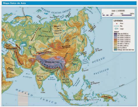 ASL - Diversificación: Mapa Asia físico