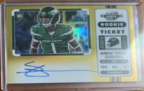 Ahmad 'Sauce' Gardner [Rookie Ticket Autograph Gold] #101 Prices | 2022 ...