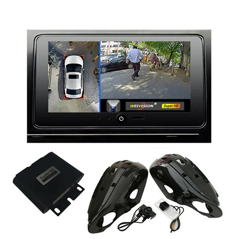 WEIVISION 360 bird View Car DVR record system with 4HD rear backup front side view camera for ...