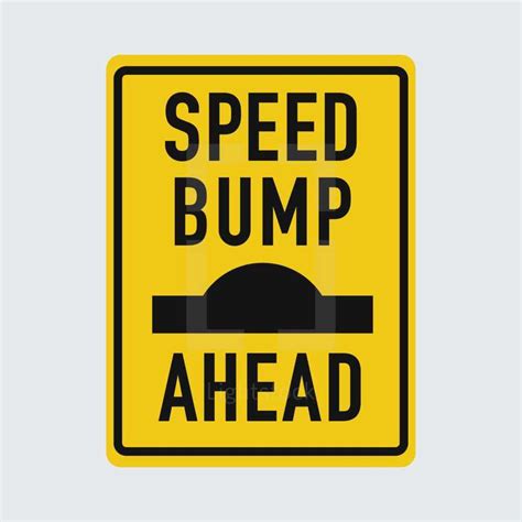 Speed bump ahead sign — Design element — Lightstock