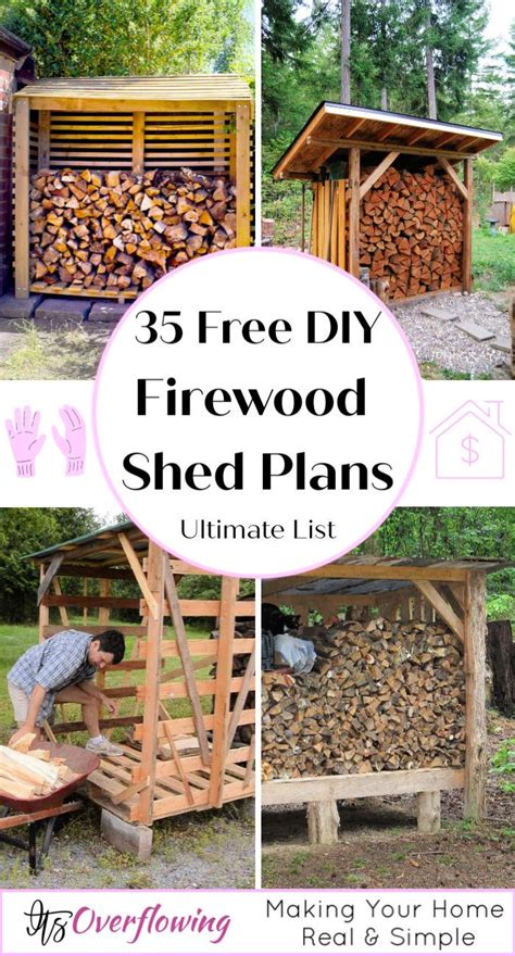 35 Free DIY Firewood Shed Plans For Safe Wood Storage