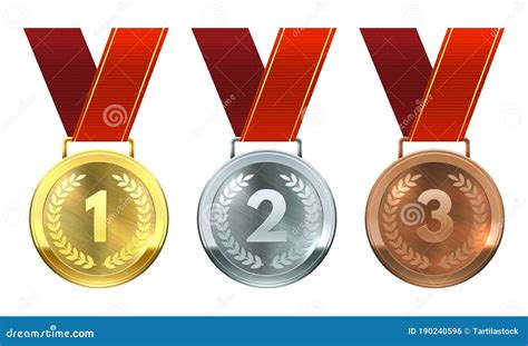 Gold, Silver and Bronze Medals. First, Second and Third Place Awards ...