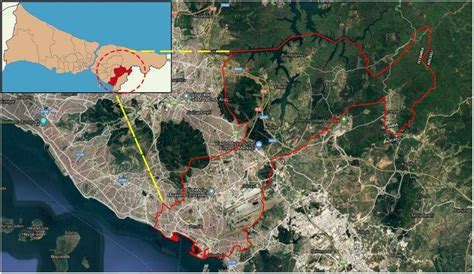 The location map of the study area (the district of Pendik in Istanbul ...