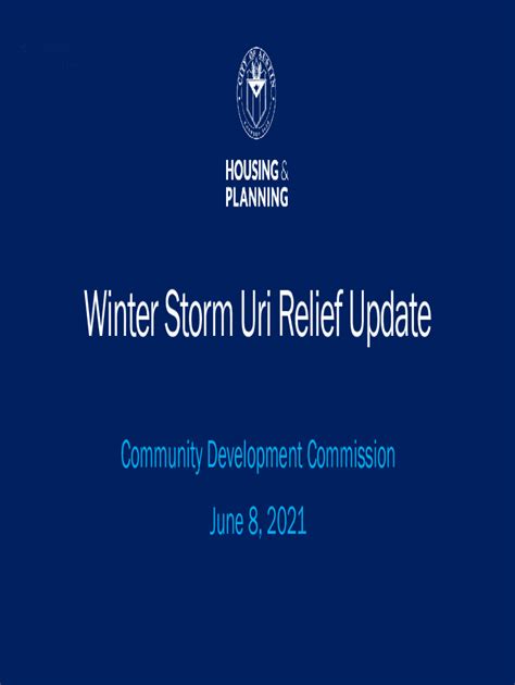 Fillable Online Winter Storm Uri Relief Update Fax Email Print - pdfFiller