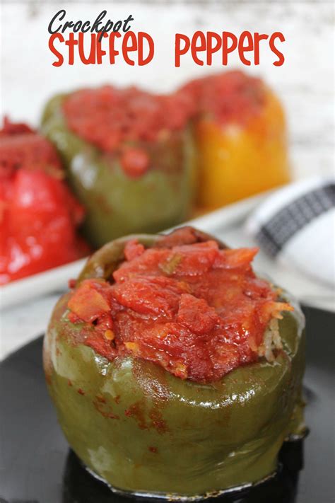 Easy Crock Pot Stuffed Peppers