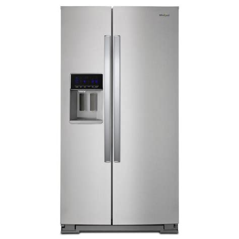 Whirlpool 28.4-cu ft Side-by-Side Refrigerator with Ice Maker (Fingerprint-Resistant Stainless ...