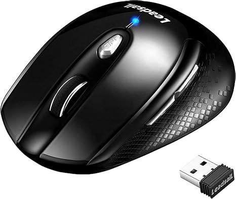 Amazon.com: LeadsaiL Wireless Mouse for Laptop, 2.4G Portable Slim Cordless Computer Mouse Less ...