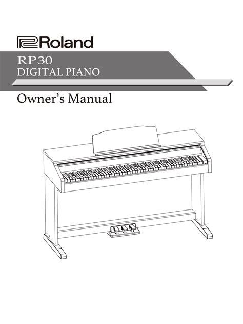 User manual Roland RP30 (English - 20 pages)