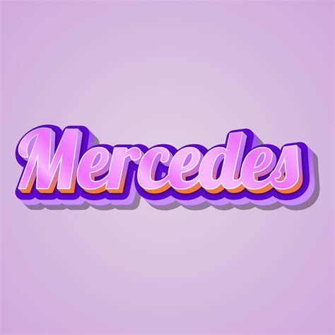 Premium Photo | Mercedes typography 3d design cute text word cool ...