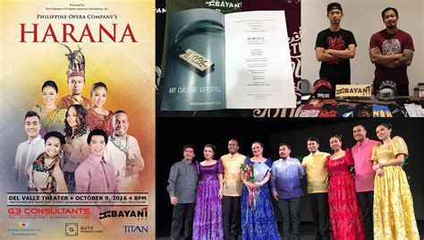 Philippine Opera Company's HARANA 2016, Walnut Creek CA - Bayani Art