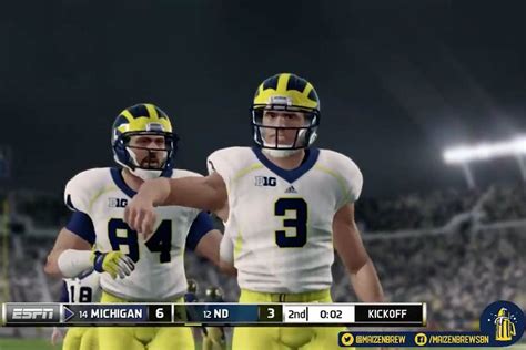 WATCH: Michigan defeats Notre Dame in NCAA 14 simulation - Maize n Brew