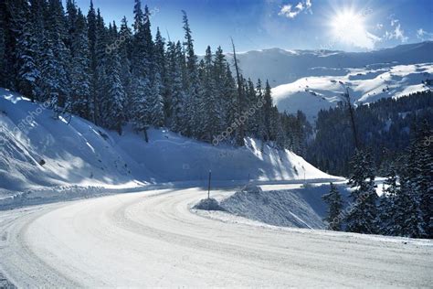 Snowy Mountain Road — Stock Photo © welcomia #37140859