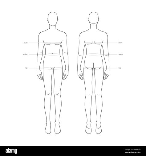 Men standard body parts terminology measurements Illustration for clothes and accessories ...