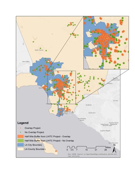 -Map of Sampled LIHTC Properties and Surrounding ½-Mile Radii ...