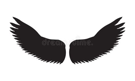 Outstretched Wings. Vector Drawing Stock Vector - Illustration of ...