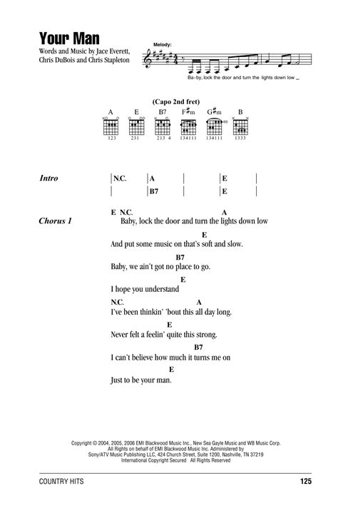 Your Man by Josh Turner - Guitar Chords/Lyrics - Guitar Instructor