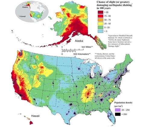 USGS map: where are earthquakes most likely to occur