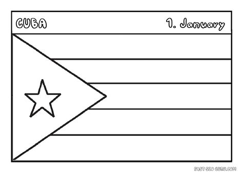 the flag of cuba coloring pages