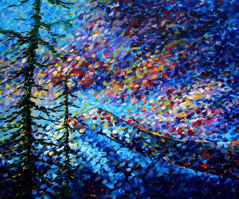 Original Abstract Impressionist Landscape Contemporary Art By Madart Mountain Glory Painting by ...