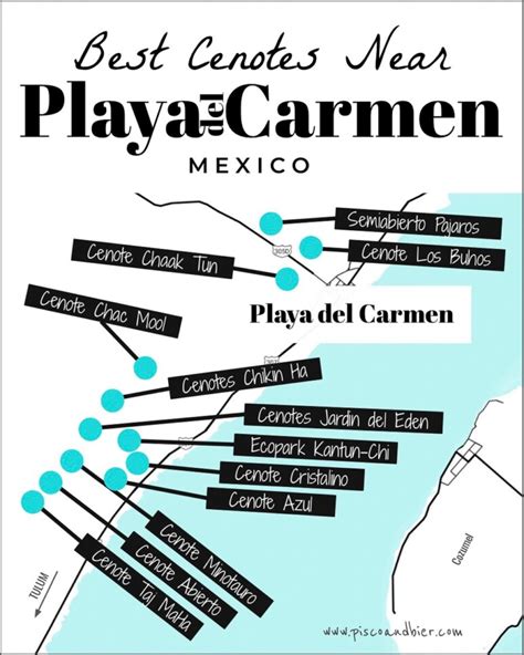 12 Best Cenotes Near Playa del Carmen + Playa del Carmen Cenotes Map