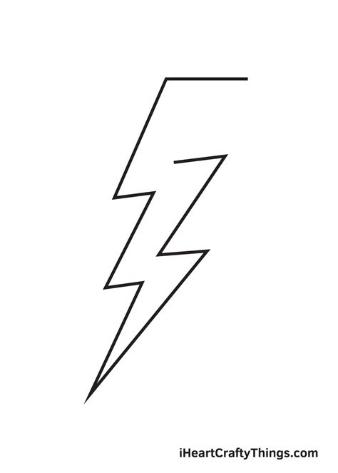 Lightning Bolt Drawing — How To Draw A Lightning Bolt Step By Step