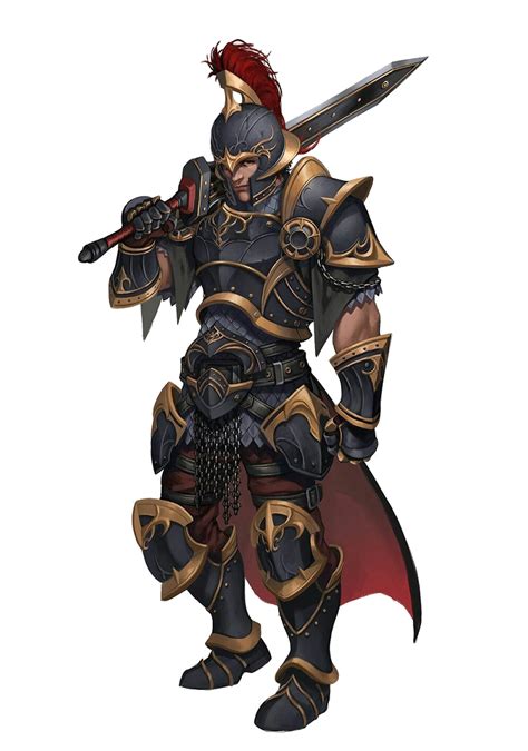 Male Human Gladiator Armor Fighter - Pathfinder PFRPG DND D&D d20 ...