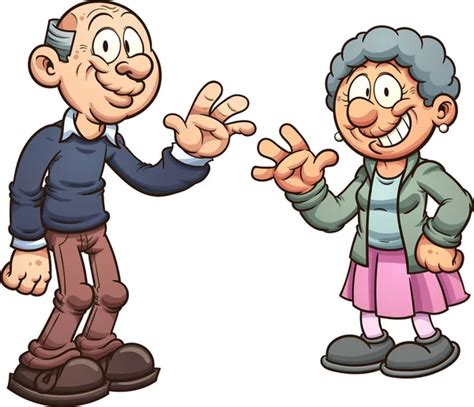 Grand-parents de bande dessinée image vectorielle par memoangeles © Illustration #20016987