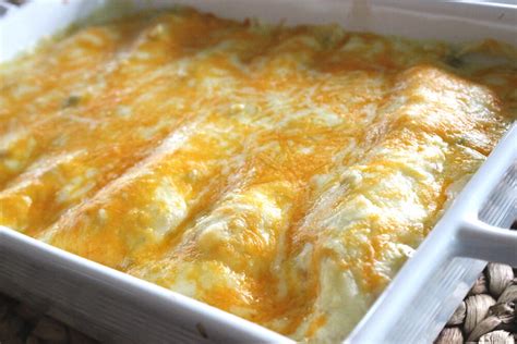 White Chicken Enchiladas with White Sauce