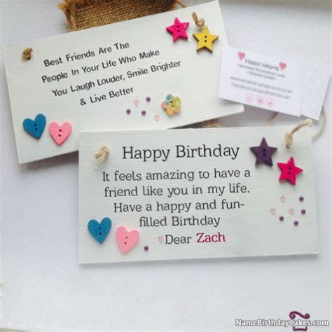 Happy Birthday Zach Cakes, Cards, Wishes