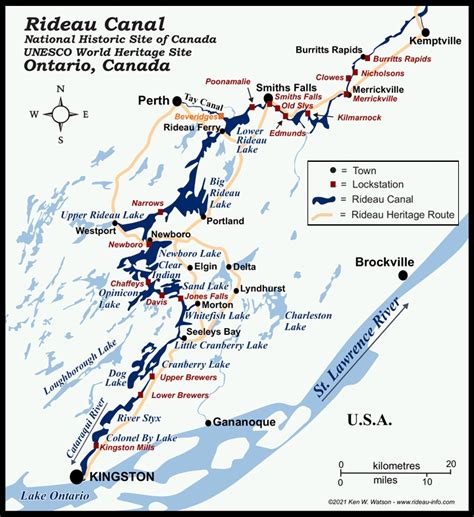 Rideau Canal Waterway Map