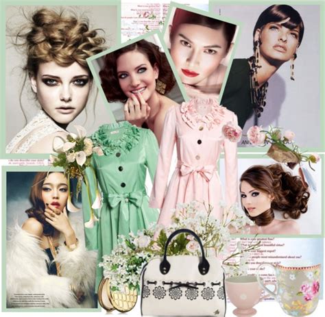 a collage of photos with different women's outfits and accessories