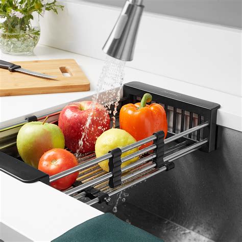 Miligore Expandable Over The Sink Dish Drying Rack, Stainless Steel ...