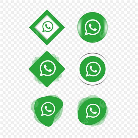 Whatsapp Logo Vector Design Images, Whatsapp Whats App Icon Logo Collection Set Social Media ...