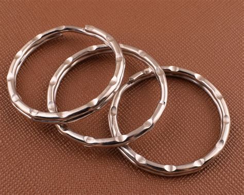 Large Round Key Ring28mm Keychain Rings Split Ring Silver Key - Etsy