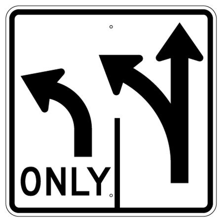 Lane Use Control Traffic Sign I Safety Supply Warehouse