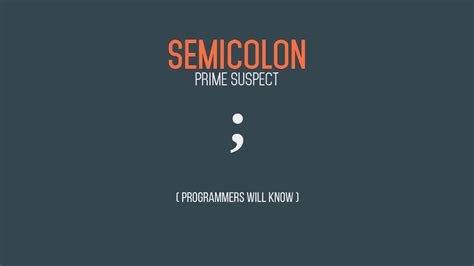 Download Funny Coding Semicolon Wallpaper | Wallpapers.com