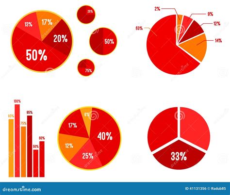 Pie Charts And Bar Graphic Statistics Stock Vector - Image: 41131356