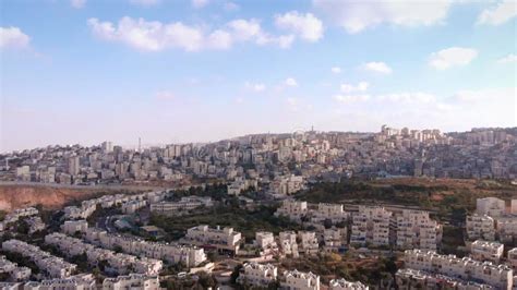 Israel and Palestine Town Divided by Fence Aerial View Stock Video - Video of divide, israeli ...