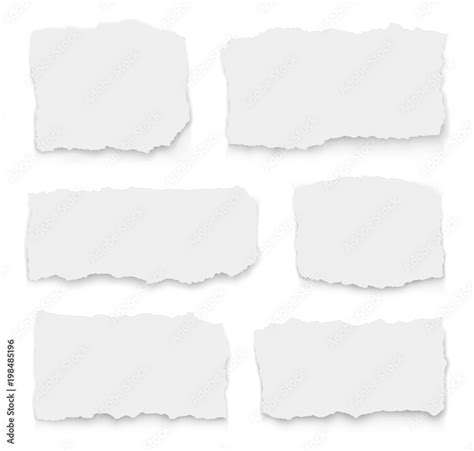 Set of torn paper different shapes. collection of ripped paper. Vector ...