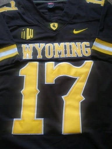 Josh Allen Wyoming Cowboys College #17 Single Patch Sewn Jersey BROWN ...