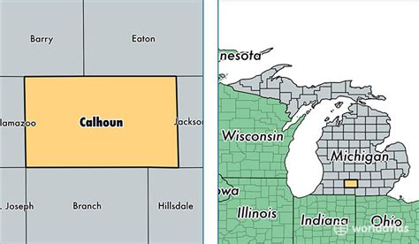 Calhoun County, Michigan / Map of Calhoun County, MI / Where is Calhoun ...