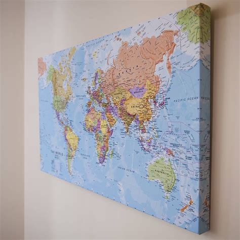 World Canvas Map Print By Maps International | Map print, Map, Canvas