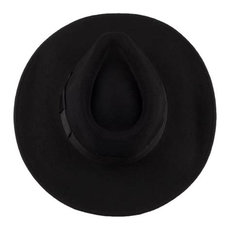 Hats - Jaxon The Author Wide Brim Fedora Hat (black)