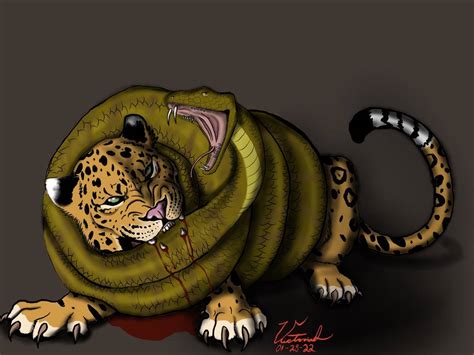 Jaguar vs Anaconda by BioWolfDesigns on DeviantArt