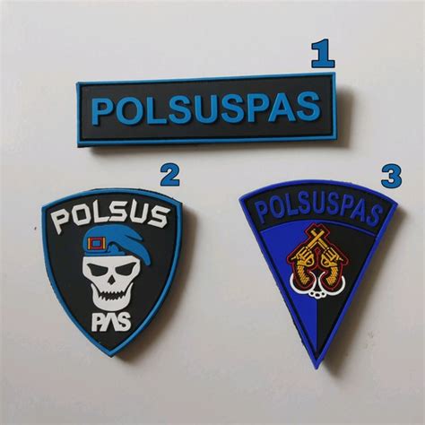 Jual patch rubber LOGO POLSUSPAS INDONESIA tempelan karet emblem velcro ...