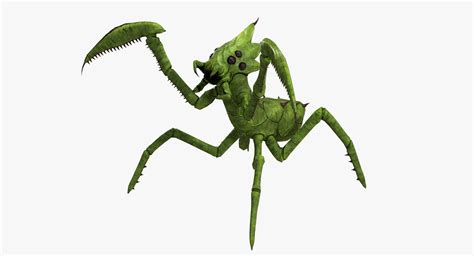 mantis low poly monster 3d max