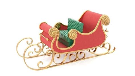 3D model Santa Claus Sleigh VR / AR / low-poly | CGTrader