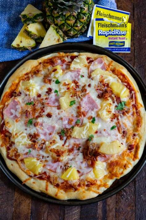 Homemade Pizza (Hawaiian Pizza Recipe) - Crazy for Crust