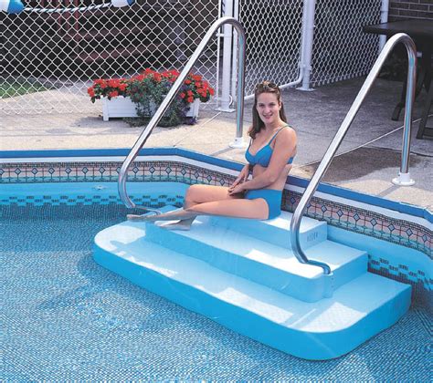 The Step Inground Drop In Two Rails | Pool Supplies Canada | Pool steps, Swimming pool steps ...